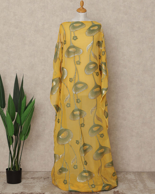 Yellow Silk Chiffon Dirac & Garbasaar Set
