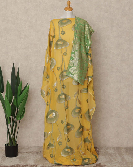 Yellow Silk Chiffon Dirac & Garbasaar Set