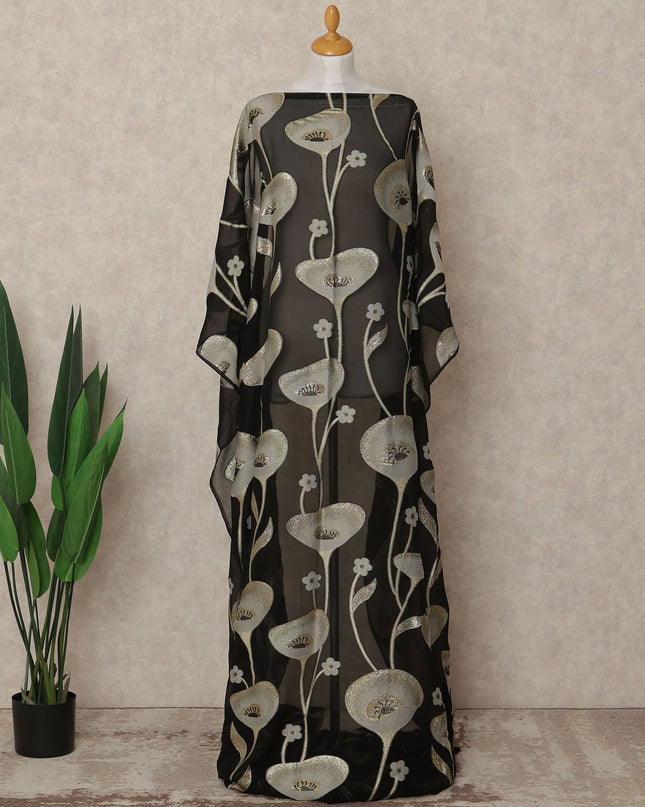 Black Silk Chiffon Dirac & Garbasaar Set