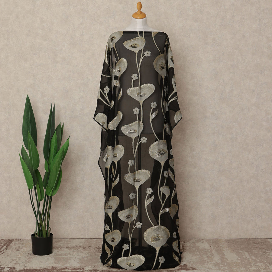 Black Silk Chiffon Dirac & Garbasaar Set