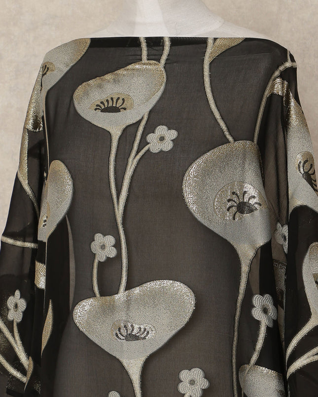 Black Silk Chiffon Dirac & Garbasaar Set