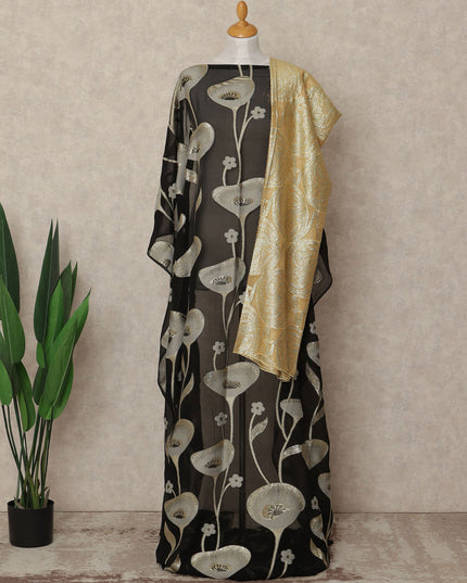 Black Silk Chiffon Dirac & Garbasaar Set