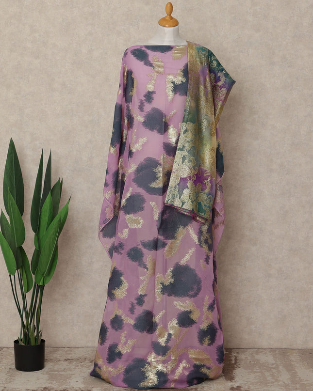 Purple Silk Chiffon Dirac & Garbasaar Set
