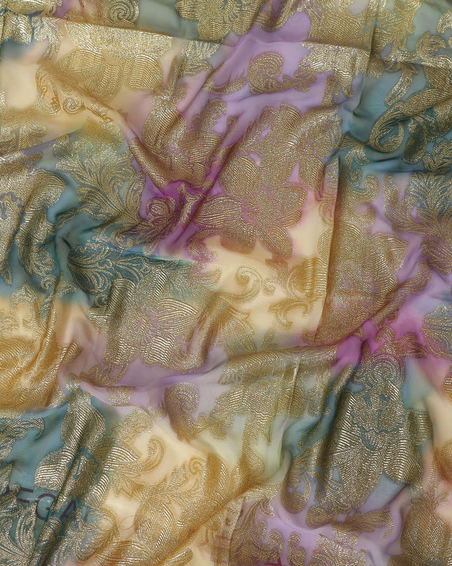 Purple Silk Chiffon Dirac & Garbasaar Set