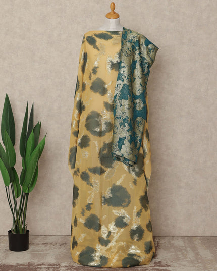Beige Silk Chiffon Dirac & Garbasaar Set