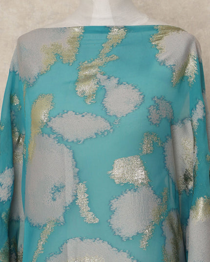 Blue Silk Chiffon Dirac & Garbasaar Set