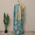 Blue Silk Chiffon Dirac & Garbasaar Set