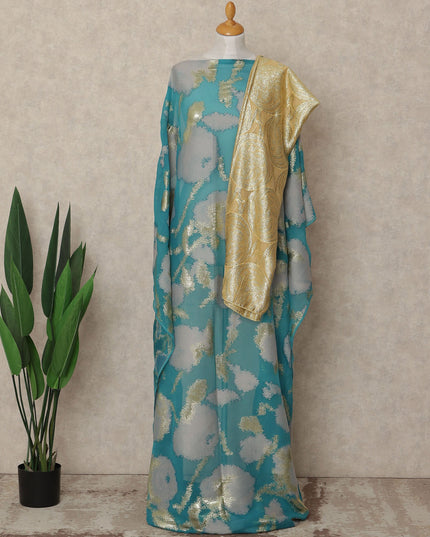 Blue Silk Chiffon Dirac & Garbasaar Set