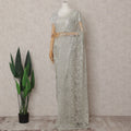 Champagne Gold Chantilly Lace Saree - D31679