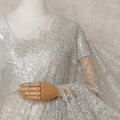 Champagne Gold Chantilly Lace Saree - D31679