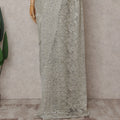 Champagne Gold Chantilly Lace Saree - D31679