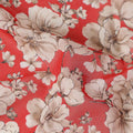 Red Floral Sudanese Cotton Voile Thobe