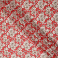 Red Floral Sudanese Cotton Voile Thobe