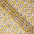 Yellow Floral Sudanese Cotton Voile Thobe