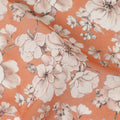 Orange Floral Sudanese Cotton Voile Thobe