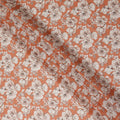 Orange Floral Sudanese Cotton Voile Thobe