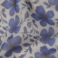 Grey Floral Sudanese Cotton Voile Thobe