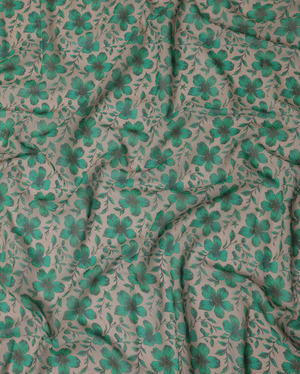 Beige Floral Sudanese Cotton Voile Thobe