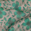 Beige Floral Sudanese Cotton Voile Thobe