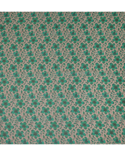 Beige Floral Sudanese Cotton Voile Thobe