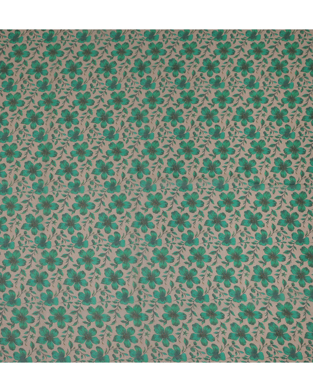 Beige Floral Sudanese Cotton Voile Thobe