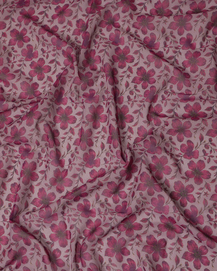 Pink Floral Sudanese Cotton Voile Thobe