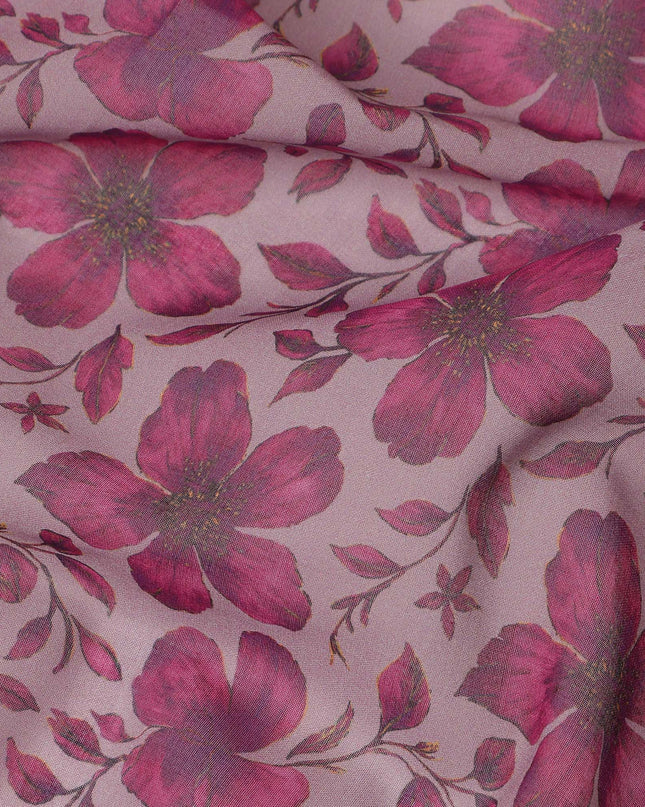 Pink Floral Sudanese Cotton Voile Thobe