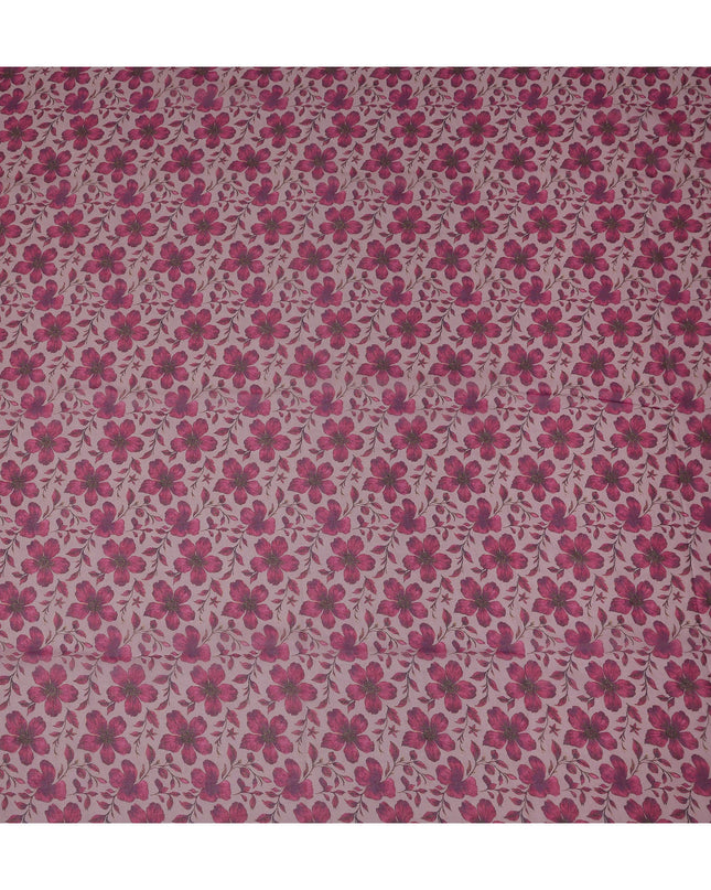 Pink Floral Sudanese Cotton Voile Thobe