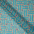 Blue Geometric Sudanese Cotton Voile Thobe