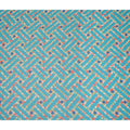 Blue Geometric Sudanese Cotton Voile Thobe