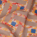 Beige Geometric Sudanese Cotton Voile Thobe