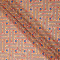 Beige Geometric Sudanese Cotton Voile Thobe