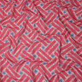 Pink Geometric Sudanese Cotton Voile Thobe