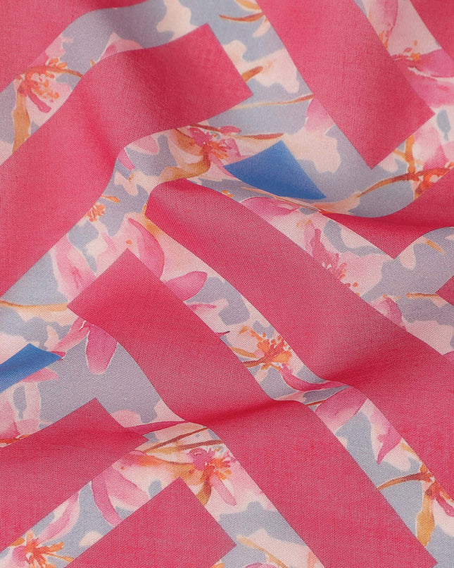 Pink Geometric Sudanese Cotton Voile Thobe