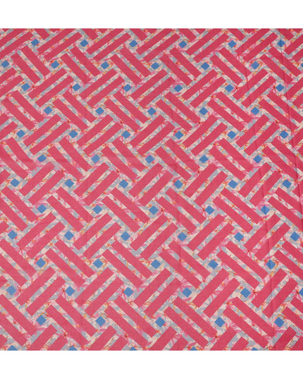 Pink Geometric Sudanese Cotton Voile Thobe