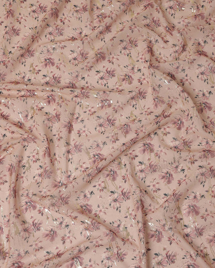 Pink Floral Sudanese Cotton Voile Thobe
