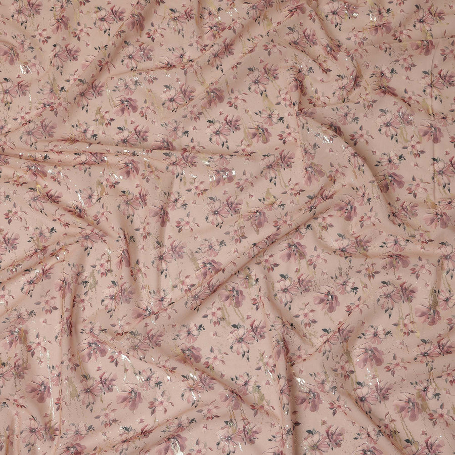 Pink Floral Sudanese Cotton Voile Thobe