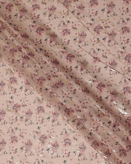 Pink Floral Sudanese Cotton Voile Thobe