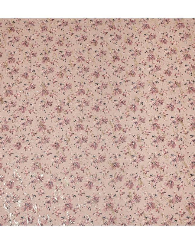 Pink Floral Sudanese Cotton Voile Thobe