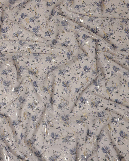 White Floral Sudanese Cotton Voile Thobe