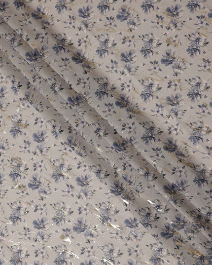 White Floral Sudanese Cotton Voile Thobe