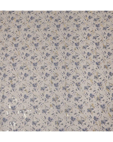 White Floral Sudanese Cotton Voile Thobe