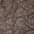 Brown Floral Sudanese Cotton Voile Thobe
