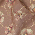 Brown Floral Sudanese Cotton Voile Thobe