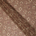 Brown Floral Sudanese Cotton Voile Thobe