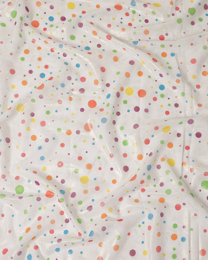 White Polka Dot Sudanese Cotton Voile Thobe