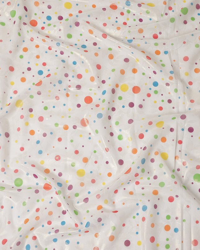 White Polka Dot Sudanese Cotton Voile Thobe