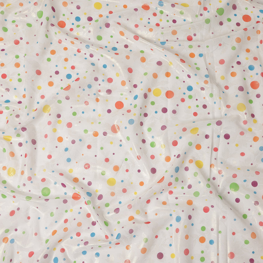 White Polka Dot Sudanese Cotton Voile Thobe