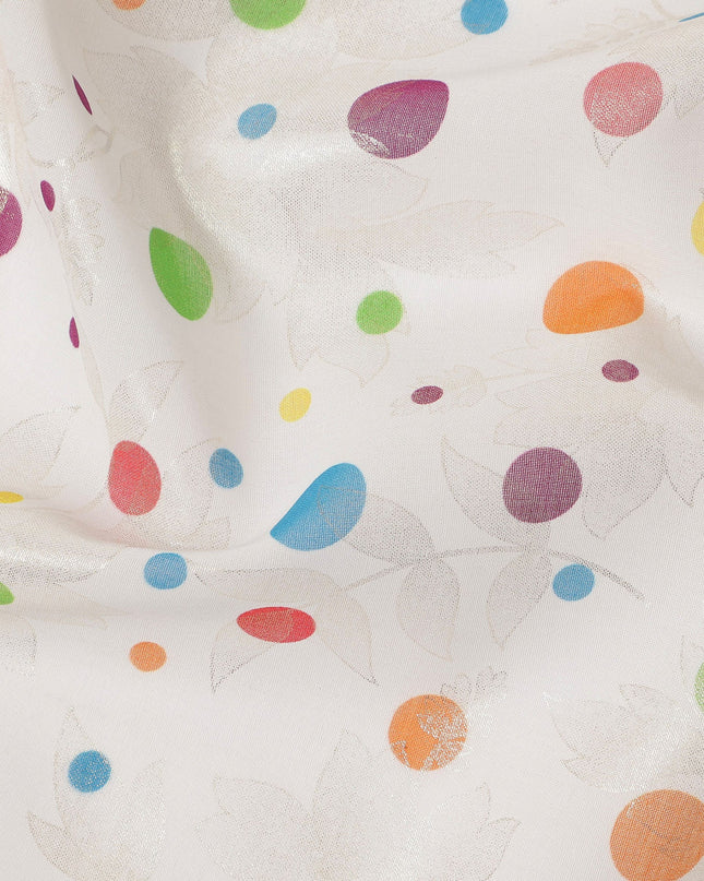 White Polka Dot Sudanese Cotton Voile Thobe