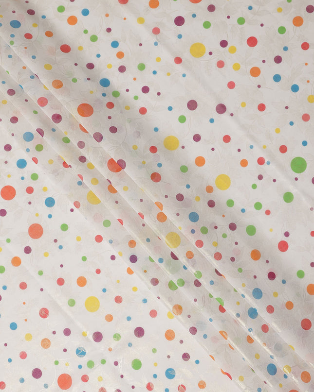 White Polka Dot Sudanese Cotton Voile Thobe